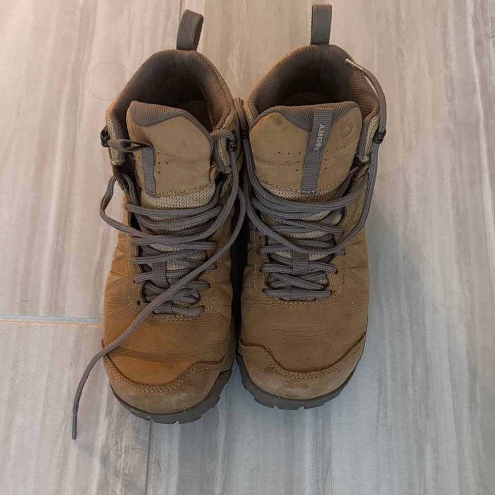 Kids Tan Hiking Boots - Unbranded